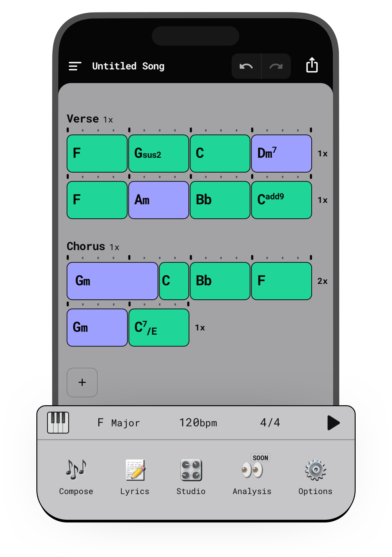 ChordButter Progressions Interface